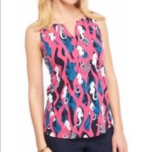 Crown and Ivy Seahorse Print Swing Tank Size L